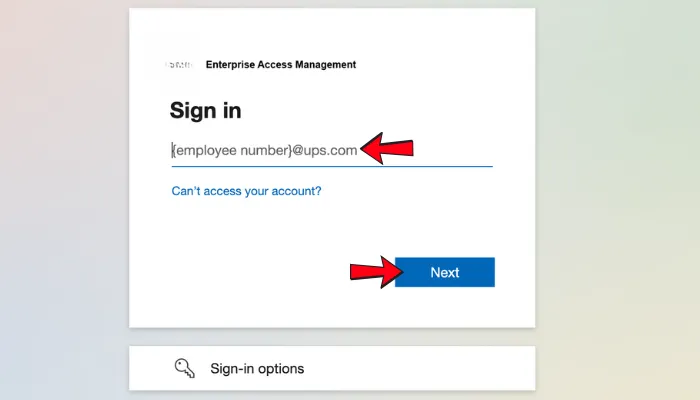 screenshot of sign in screenshot of sign in